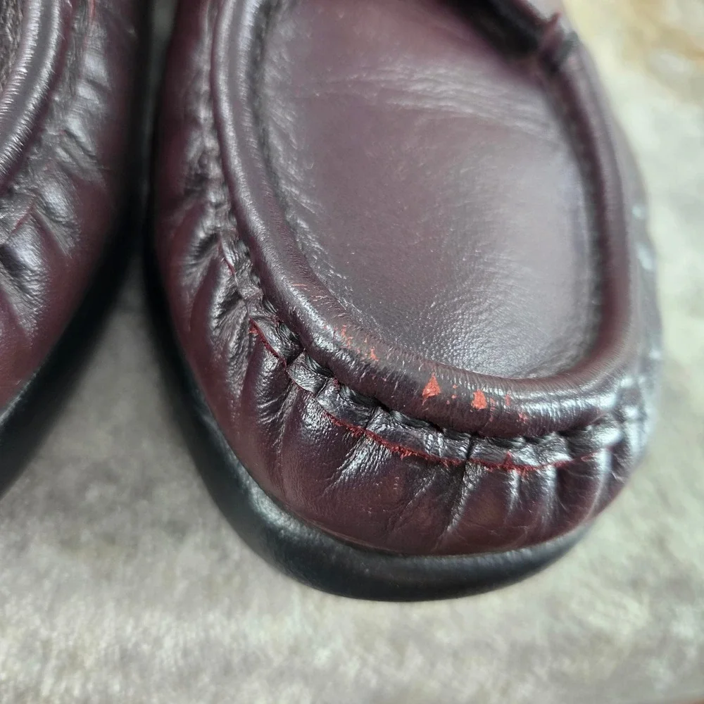 SAS Siesta‎ Walking Shoes Womens 9 Narrow Cordovan Leather Lace Up Moc Toe